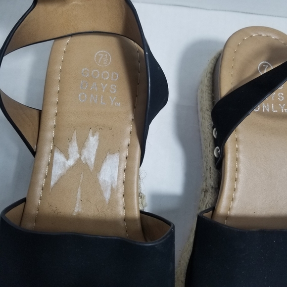GOOD DAYS ONLY WOMEN'S WEDGE SANDALS SIZE 7.5 - Picture 5 of 11